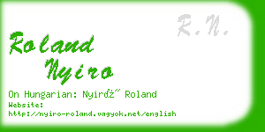 roland nyiro business card